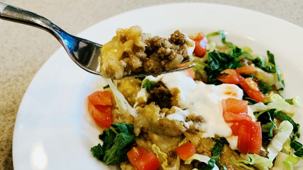 Low Carb Beef Enchilada Skillet