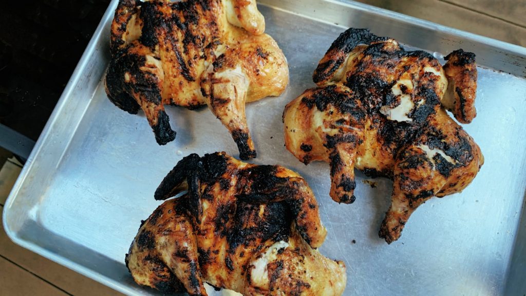 Butterflied Grilled Cornish Hens