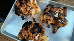 Butterflied Grilled Cornish Hens