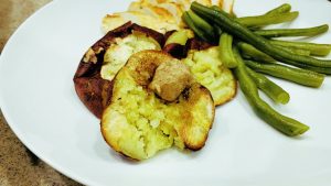 Smashed Sweet Potatoes with Cinnamon Butter